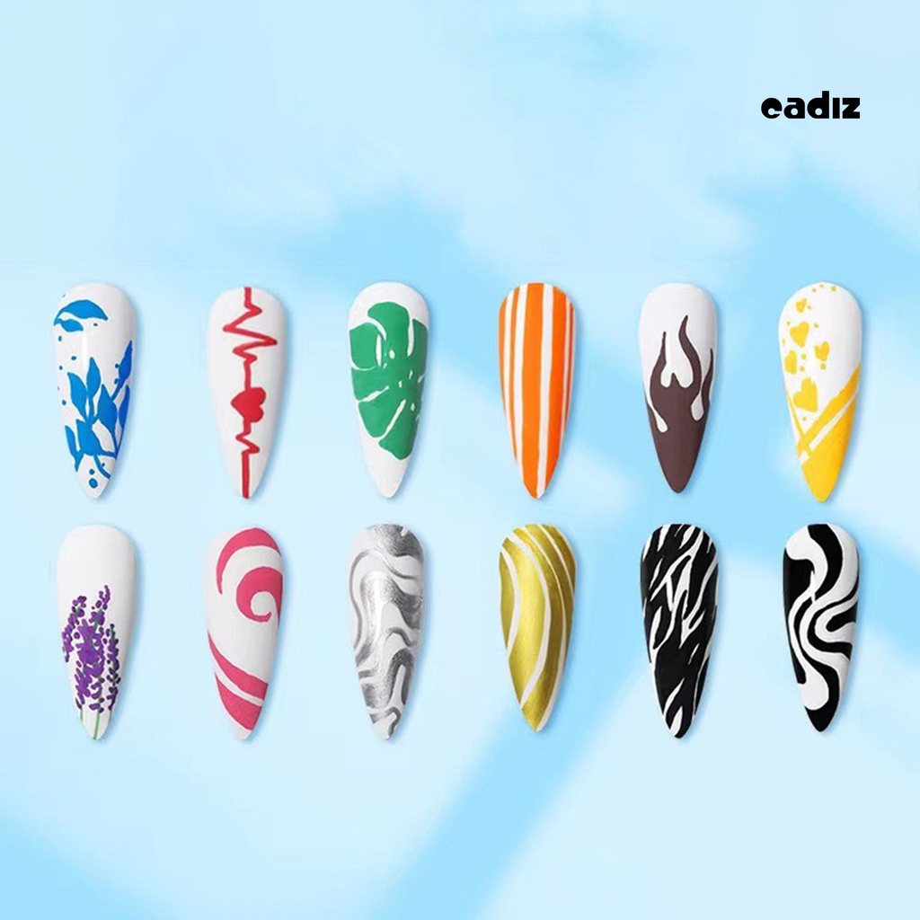 Set 12 Bút Vẽ Móng Nghệ Thuật Nhanh Khô Chống Thấm Nước