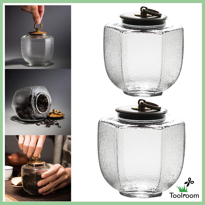 Hũ Thủy Tinh Tròn Đựng Trà / Thức Ăn Phong Cách Retro Cho Nhà Bếp / Phòng Ăn