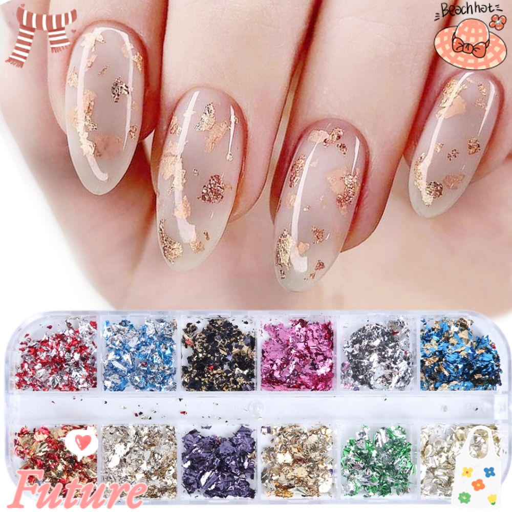 Móng Tay Tương Lai|Giấy Foil Dán Móng Nghệ Thuật|Kim Tuyến Lấp Lánh Không Đều