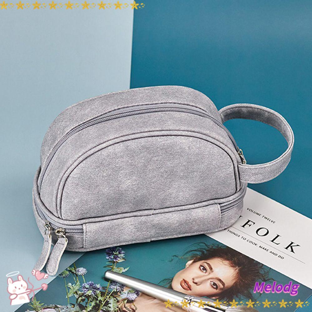 Túi Đựng Mỹ Phẩm Bằng Vải Denim Chia Ngăn Tiện Dụng