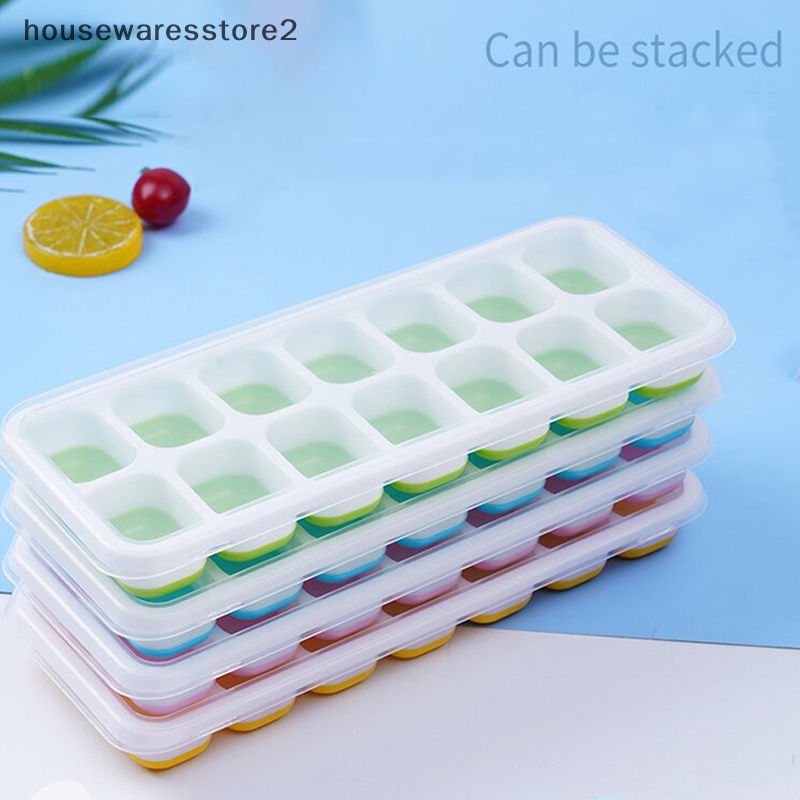 1 Khuôn Silicone Làm Đá 14 Ô Vuông DIY