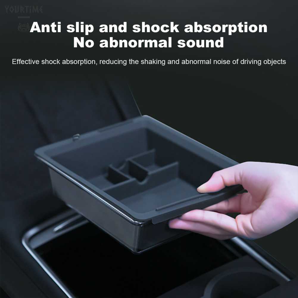 Hộp Đựng Đồ Gắn Tay Vịn Xe Hơi Chống Trượt Tiện Dụng Cho Tesla Model 3 Y