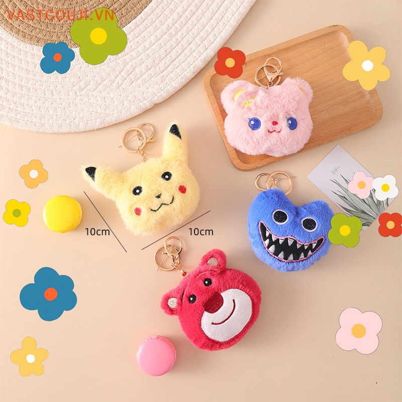 Thú Nhồi Bông Hình Gấu Dâu Tây VASTJI Disney Đáng Yêu Trang Trí Ba Lô / Móc Khóa Xe Hơi