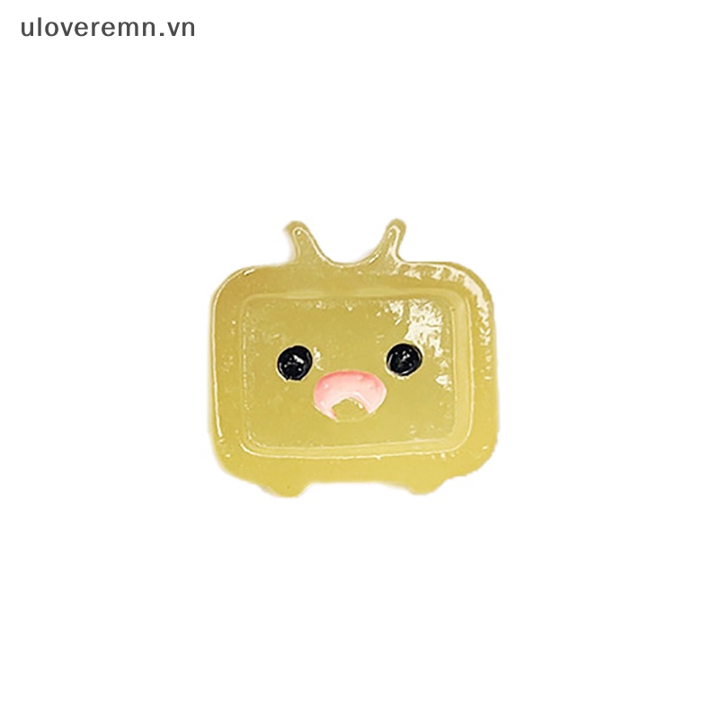 Set 5 TV Phát Sáng Kawaii Với Nhựa Resin Hình Biểu Tượng Cảm Xúc