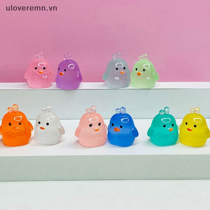 Bộ 5 Tượng Vịt Con Phát Quang Dùng Trang Trí Vườn