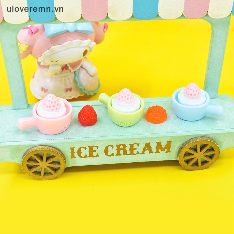Set 5 Mô Hình Bánh Kem Tráng Miệng Mini Dễ Thương Cho Nhà Búp Bê
