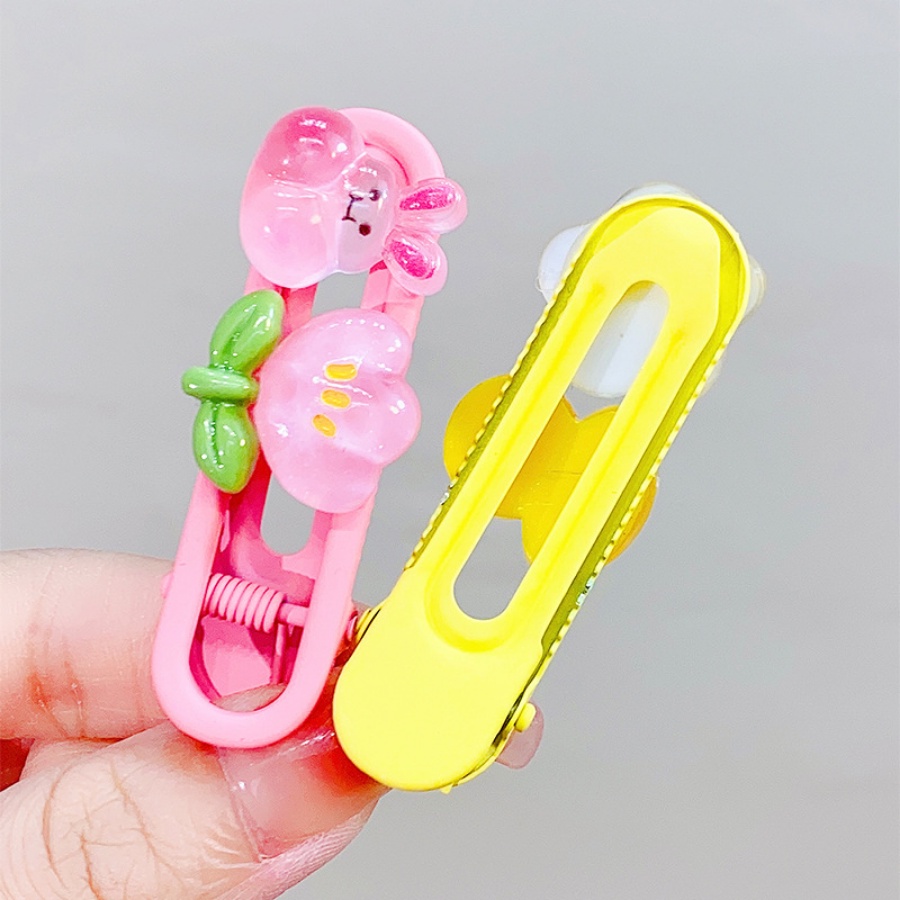 Set 3 Kẹp Tóc Nơ Hoạt Hình Dễ Thương Cho Bé Gái