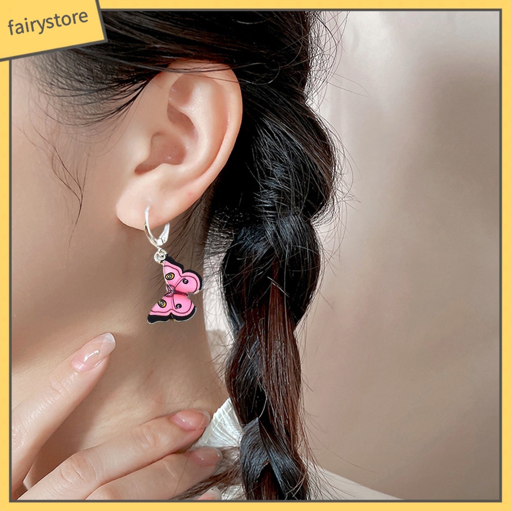 1 Đôi Bông Tai Hình Con Bướm Tinh Tế Chất Lượng Cao Dành Cho Nữ