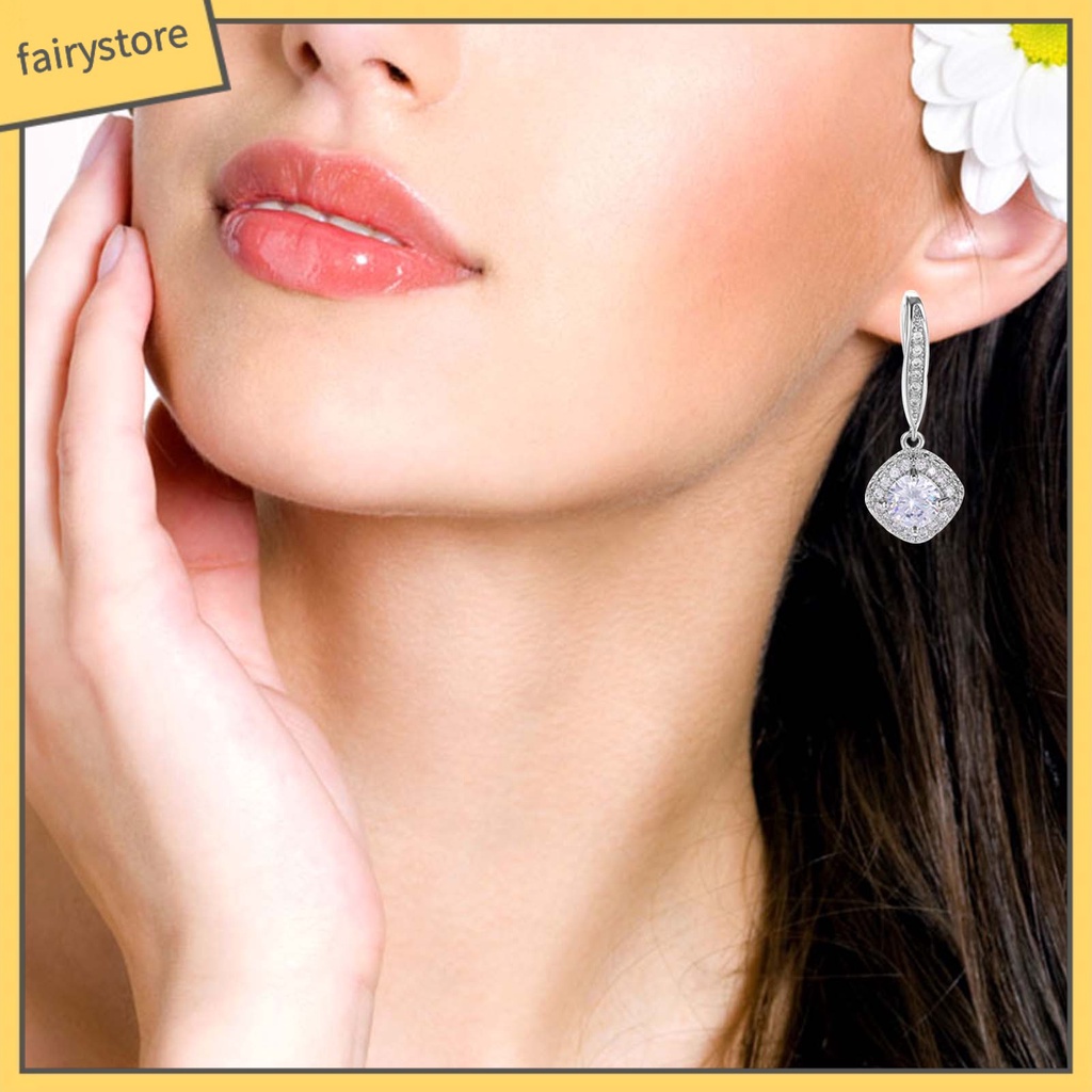 Bông Tai Hình Vuông Thời Trang Dành Cho Nữ