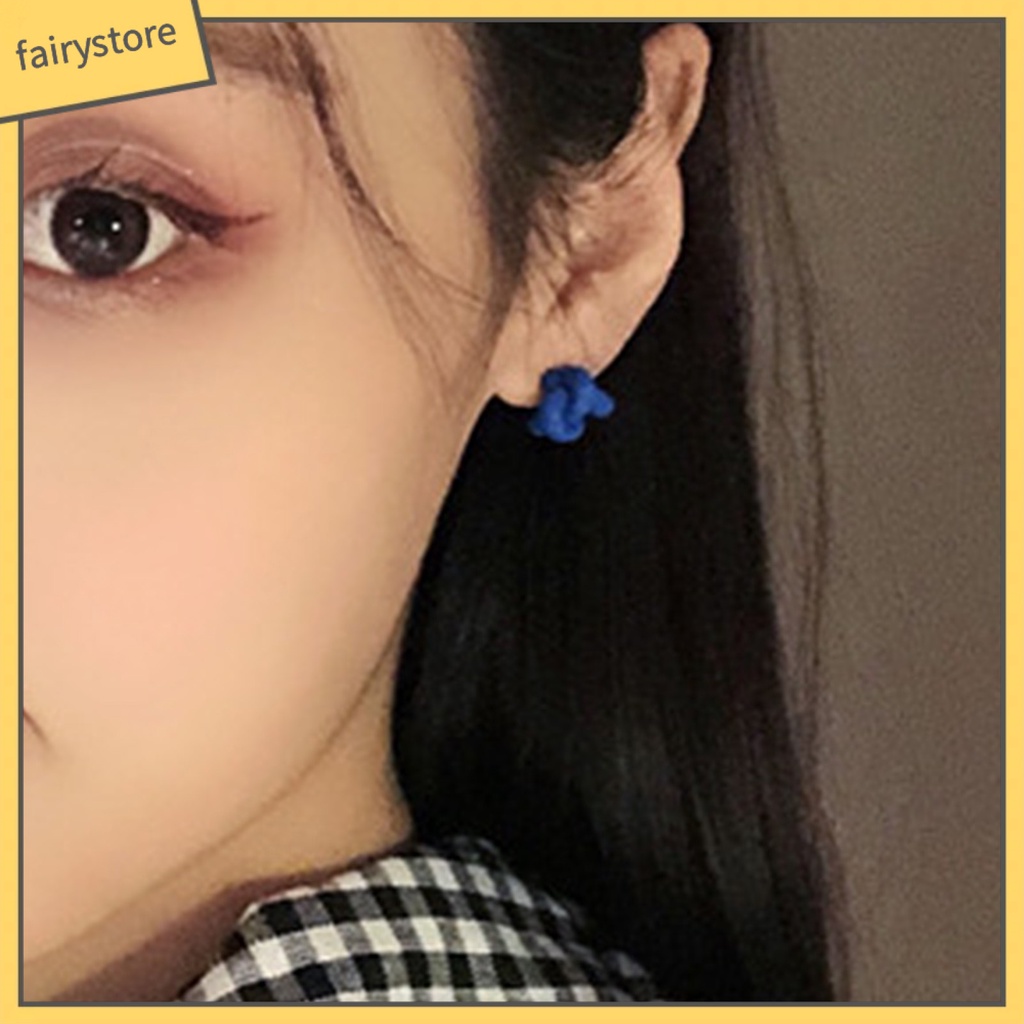 1 Đôi Bông Tai Xỏ Lỗ Hình Chú Voi Tinh Tế Dành Cho Nữ