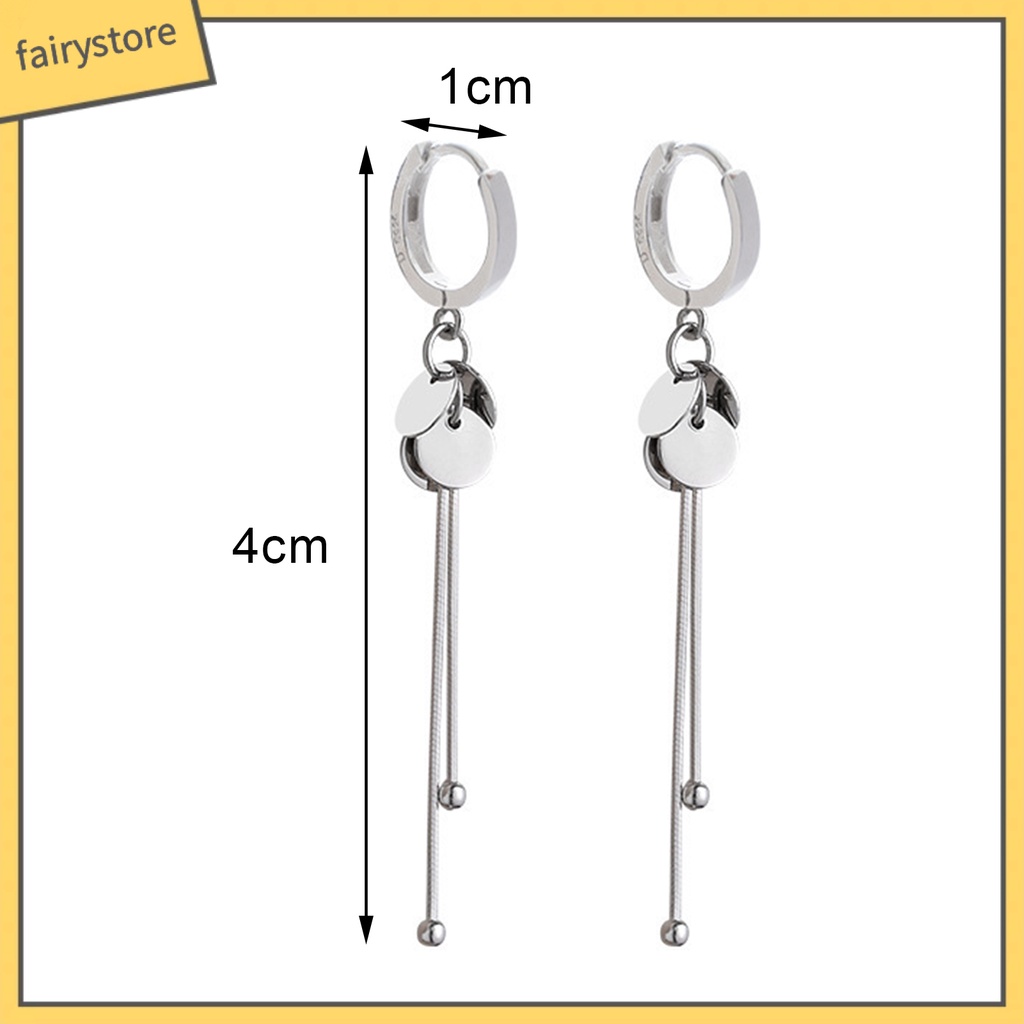 [FRO] 1 Đôi Bông Tai Thả Tròn Dáng Dài Phối Tua Rua Sang Trọng Cho Cuộc Sống Hàng Ngày