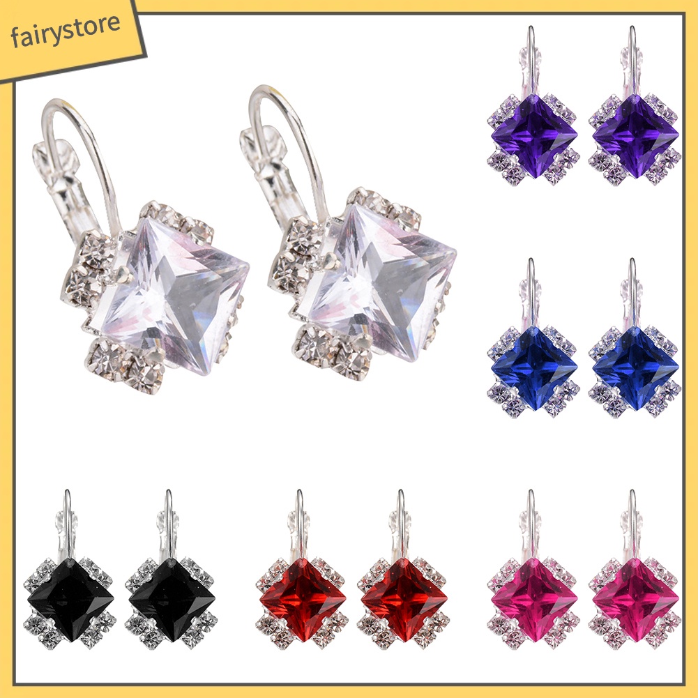 Bông Tai Đính Đá Lấp Lánh Thời Trang Cho Nữ