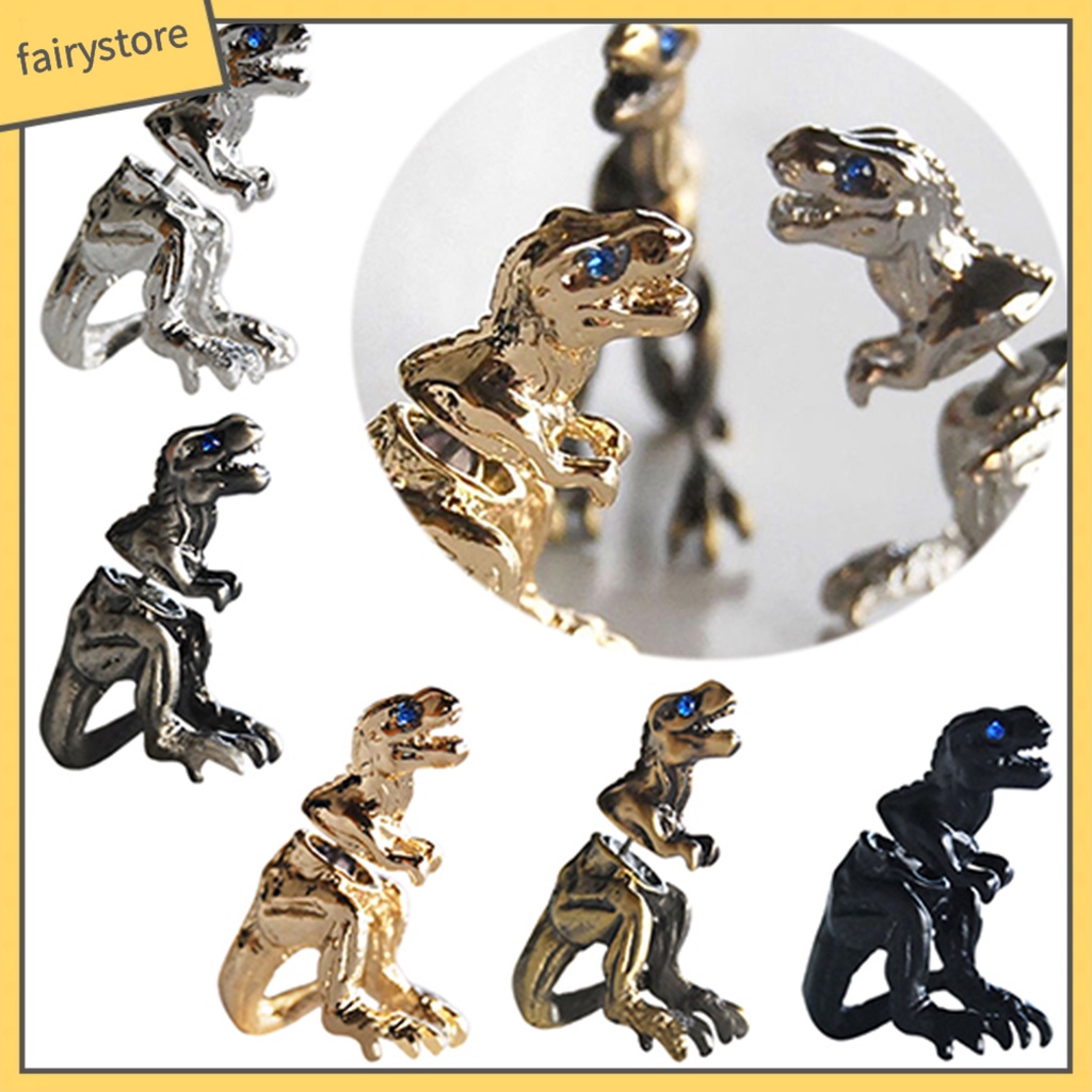 Bông Tai Hình Khủng Long 3D Bằng Hợp Kim Phong Cách Punk Dành Cho Nữ