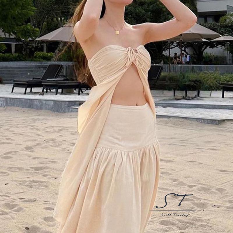 Áo Ống CY03 Hở Lưng Thiết Kế Xẻ Tà Thời Trang Quyến Rũ Cho Nữ