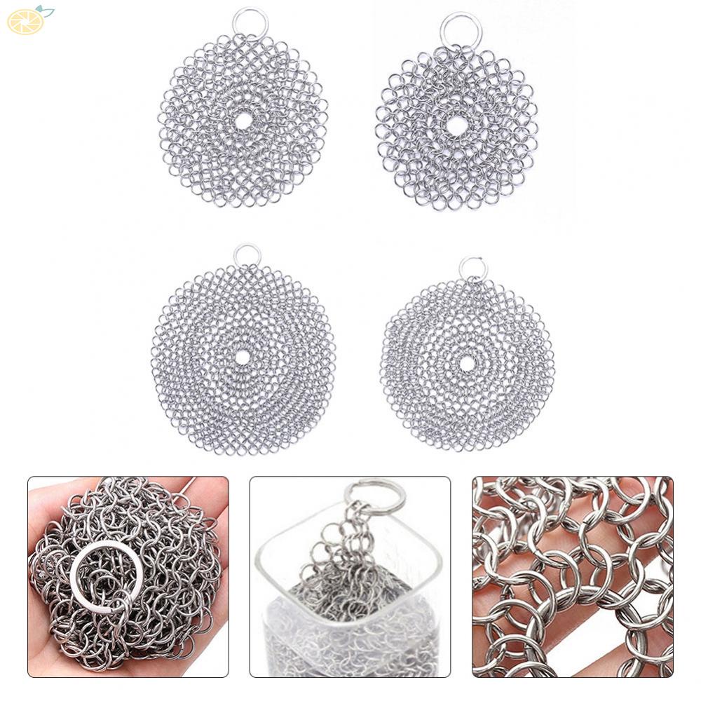 【VARSTR】Efficient and Multi Purpose Stainless Steel Skillet Cleaner Chain Scrubber A Kitchen Essential