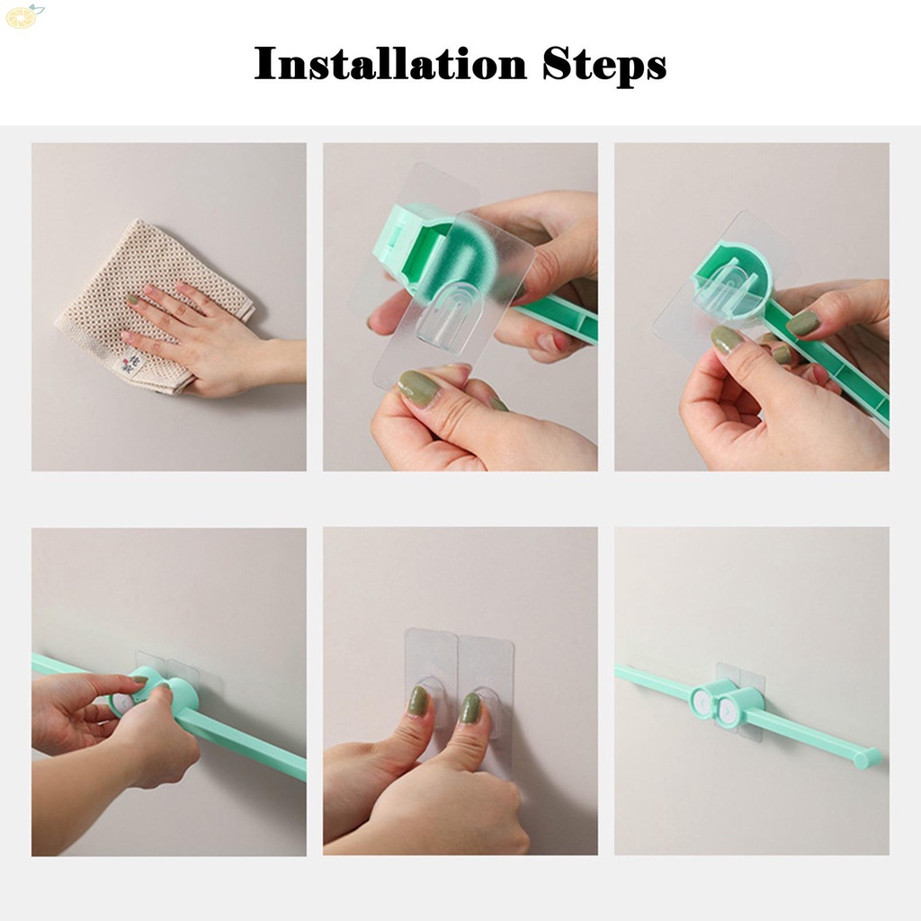 【VARSTR】Multifunctional Hanger Holder 2 Pieces Organizer Drying Rack Wall Mount for Clothes and Clips