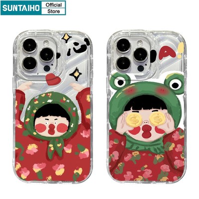 Suntaiho Ốp lưng ốp iphone Ốp Điện Thoại Silicon Chống Sốc Họa Tiết Hoạt Hình Cho ốp iphone 11 12 14 Pro 13 Pro MAX 7 8 Plus XR X XS MAX