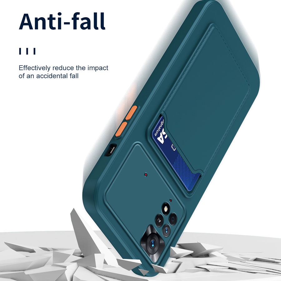 Ốp Điện Thoại Silicon Mềm Có Ngăn Đựng Thẻ Cho Xiaomi Redmi Note 12 Pro Plus 5G 4G 11 10 Pro 11s 10 10s