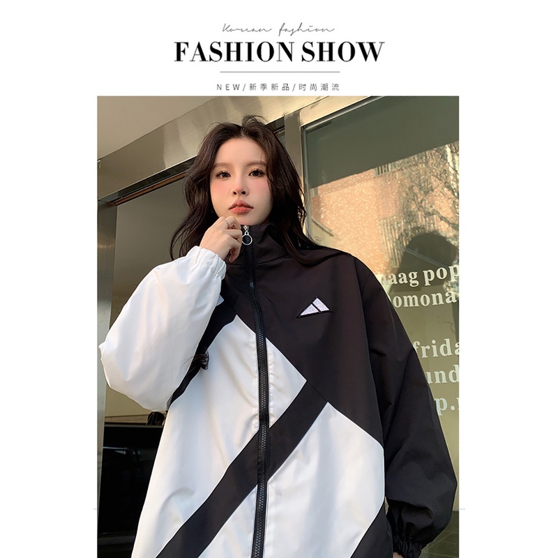 Áo Khoác Có Nón Thêu Họa Tiết Phong Cách Đường Phố Thời Trang Xuân Thu Mới Cho Nữ