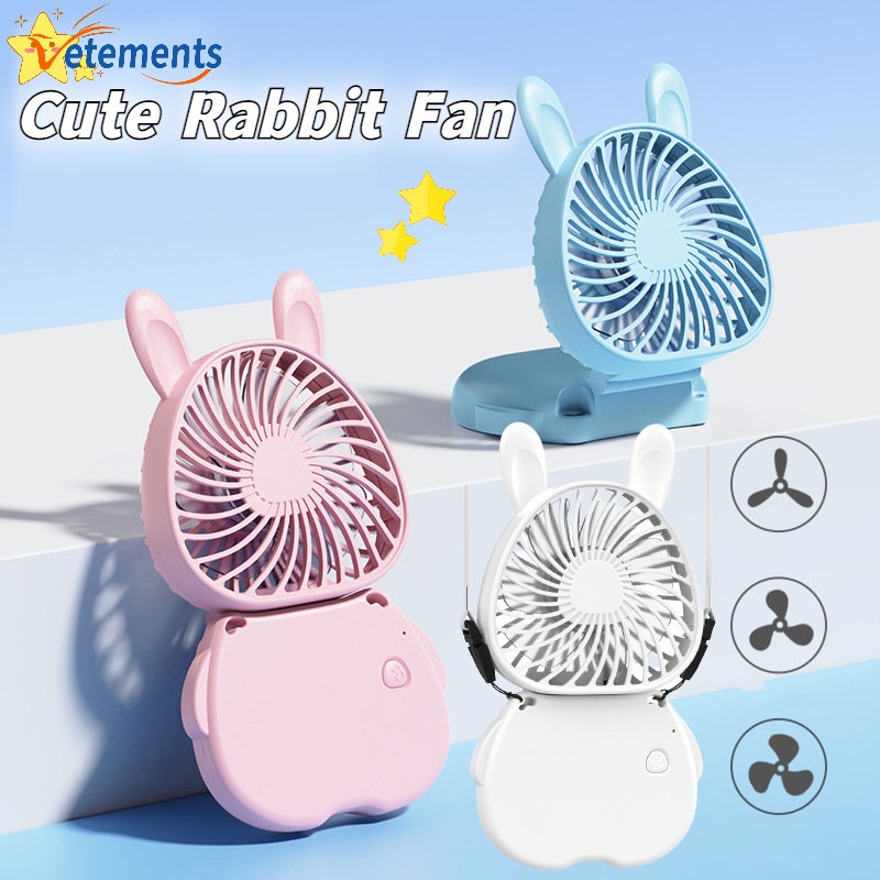 Quạt Điện Đeo Cổ / Cầm Tay Có Thể Gấp Gọn Kèm Sạc USB Tiện Dụng Cho Mùa Hè