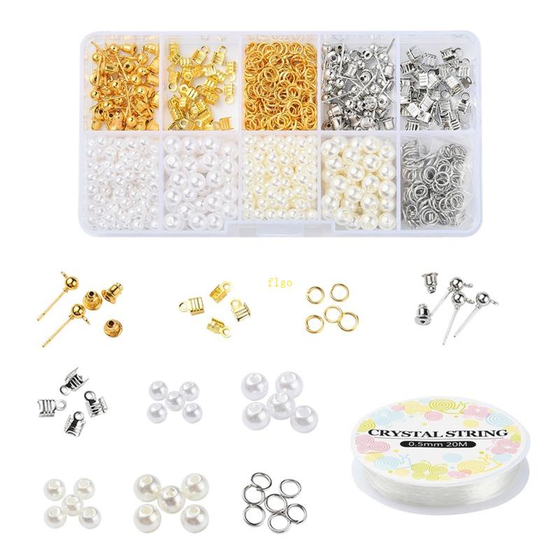 Bộ Hạt Ngọc Trai Tròn Bằng Nhựa Dùng Làm Trang Sức DIY