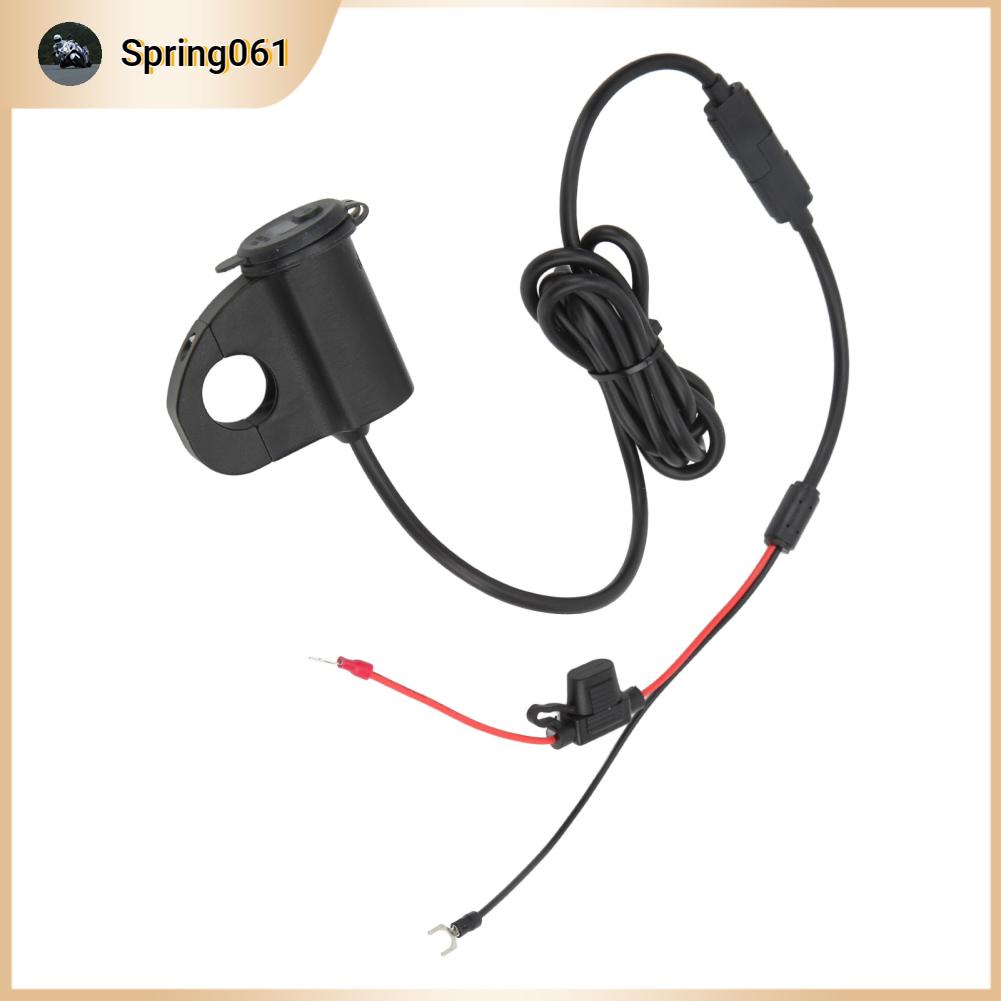 Spring061 Sạc USB Xe Máy Công Tắc Độc Lập 12V Nhanh Màn Hình Hiển Thị Kỹ Thuật Số Điện Áp Chống Nước 2.4A Cho Tính Bảng GPS