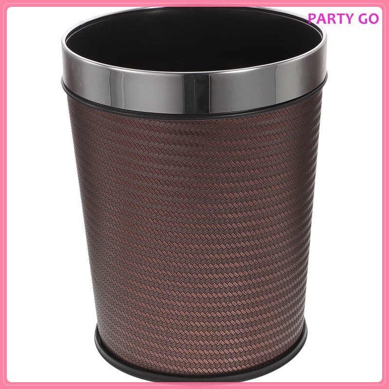 Thùng Đựng Rác Bằng Da Pu Phong Cách Retro Tiện Dụng Cho Nhà Bếp / Văn Phòng