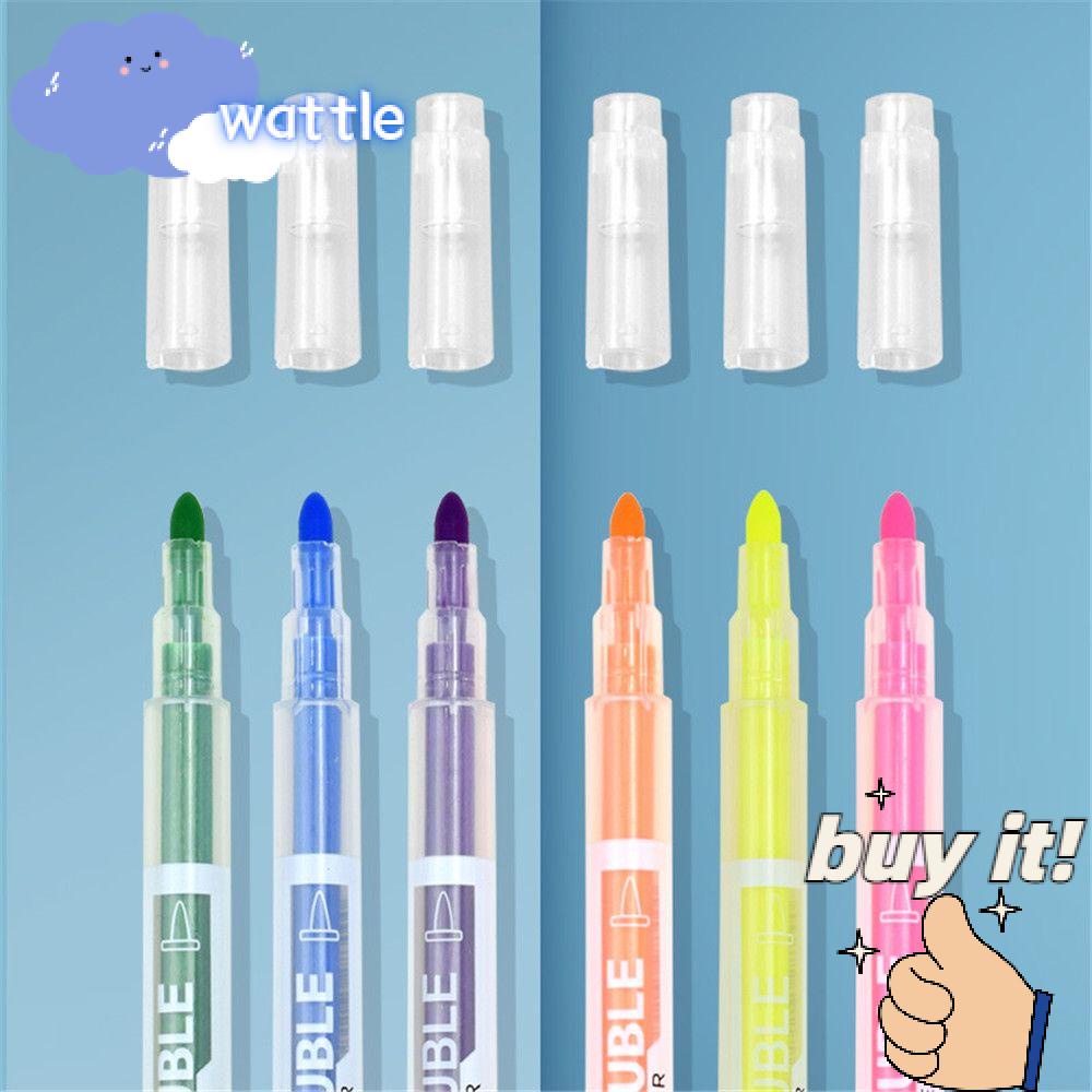 Bút Đánh Dấu Hai Đầu 6 Màu Sắc Dành Cho Vẽ Graffiti