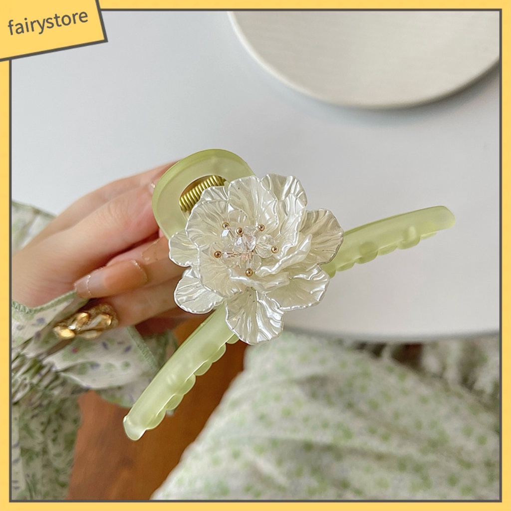 [FRO] Kẹp Tóc Càng Cua Đính Hoa Sang Trọng Thanh Lịch Chất Lượng Cao Viền Mịn Màng Phong Cách Ngọt Ngào Cho Nữ