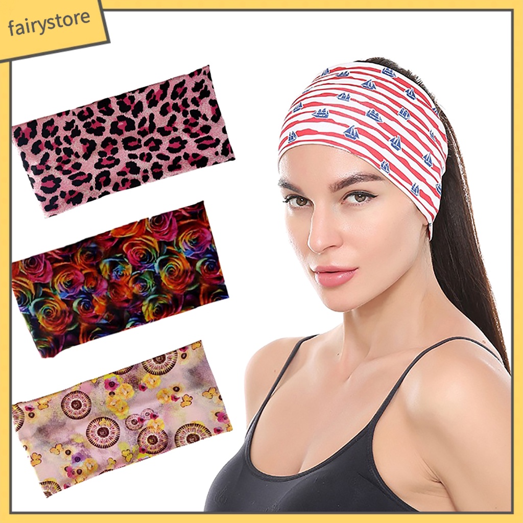 Băng Đô Thể Thao Bản Rộng Co Giãn 3D Cho Nữ