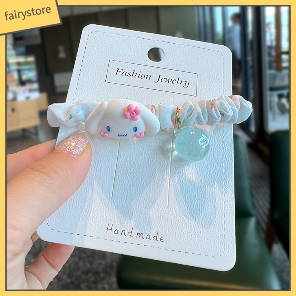 Dây Cột Tóc Co Giãn Chống Trượt In Hoạt Hình Dễ Thương Cho Bé Gái