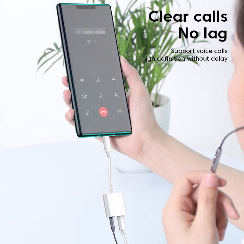 Dây Cáp Âm Thanh AUX 3.5mm 2 Trong 1 Cho Điện Thoại Iphone 1