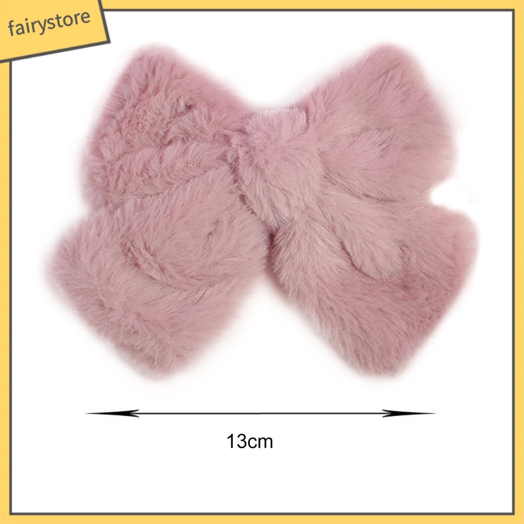 Kẹp Tóc Nơ Lớn Bằng Vải Flannel Thoải Mái Dễ Thương Cho Nữ