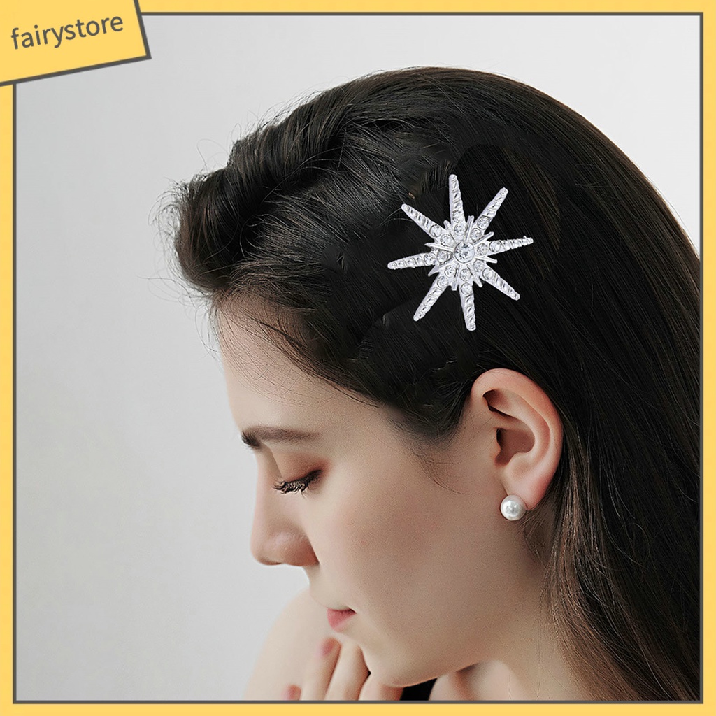 Set 4 Kẹp Tóc Hình Ngôi Sao Đính Đá Thời Trang Cho Cô Dâu
