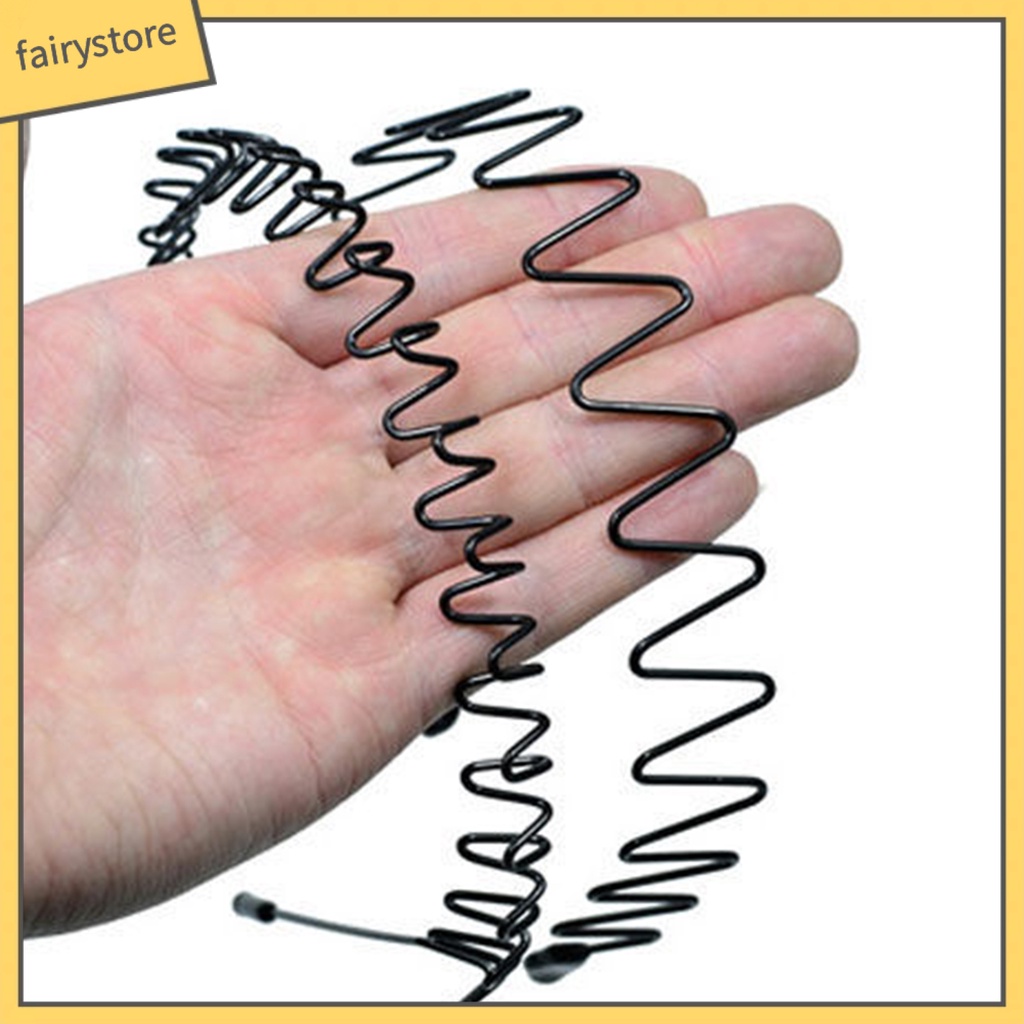 Set 6 Băng Đô Gợn Sóng Màu Đen Vô Hình Chống Trượt Có Thể Điều Chỉnh Chăm Sóc Làm Đẹp Cho Nam