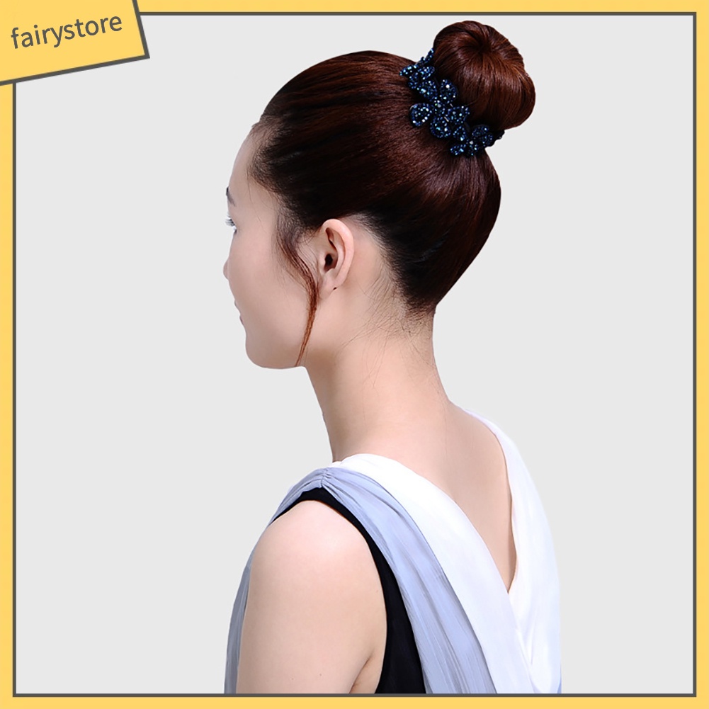 Kẹp Tóc Xoắn Đính Đá Hình Hoa Lấp Lánh Cho Nữ