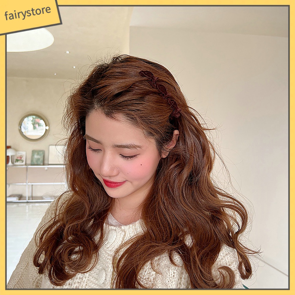 Kẹp Tóc Màu Trơn Co Giãn Chống Trượt Có Răng Lược Bằng Thép Không Gỉ