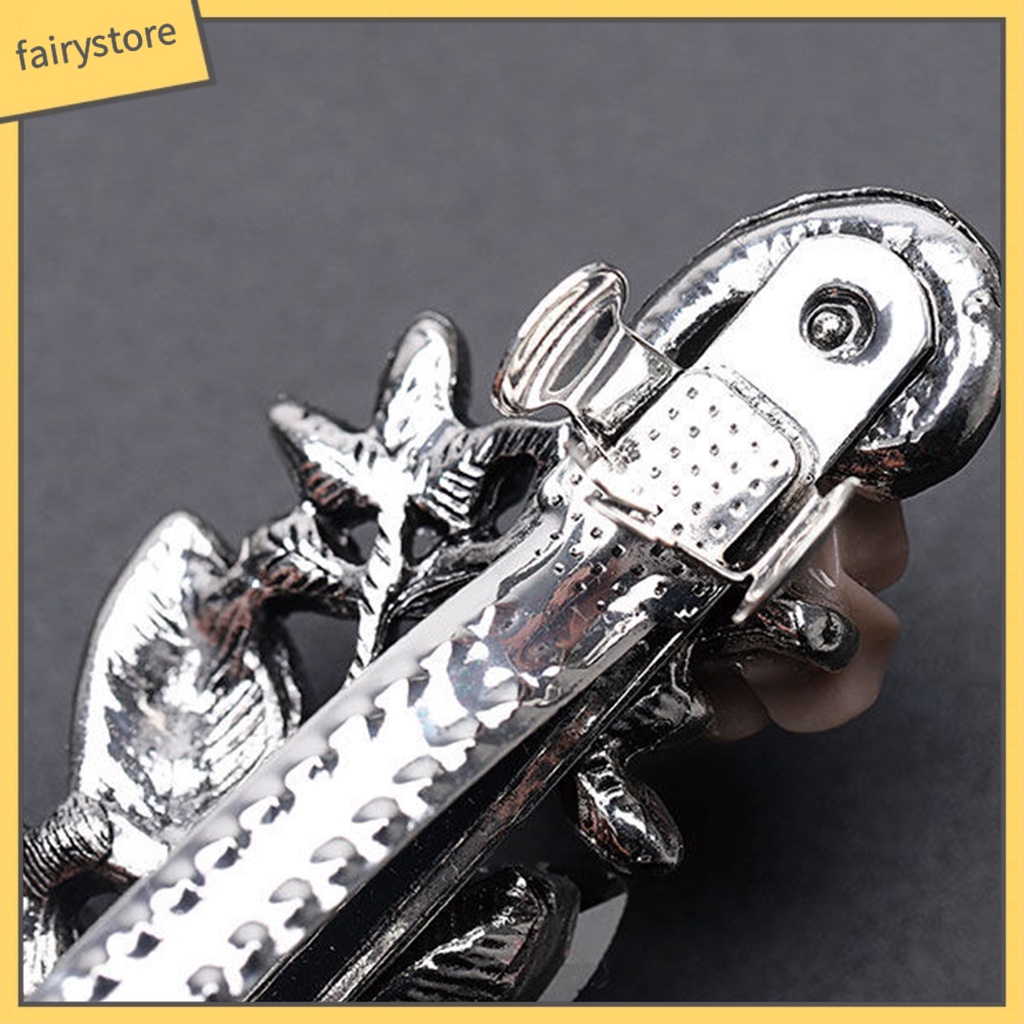 Kẹp Tóc Hình Lá Bằng Hợp Kim Chống Trượt Phong Cách Vintage Đa Năng