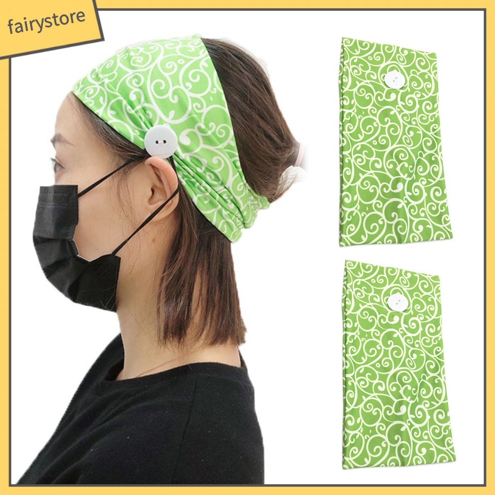 Bộ 2 Băng Đô Cài Tóc Co Giãn In Họa Tiết Thời Trang Cho Nữ