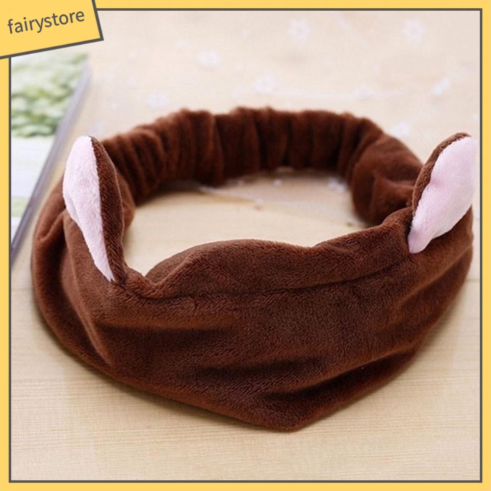 Băng Đô Tai Mèo Hoạt Hình Co Giãn Đáng Yêu Dành Cho Nữ Rửa Mặt Trang Điểm