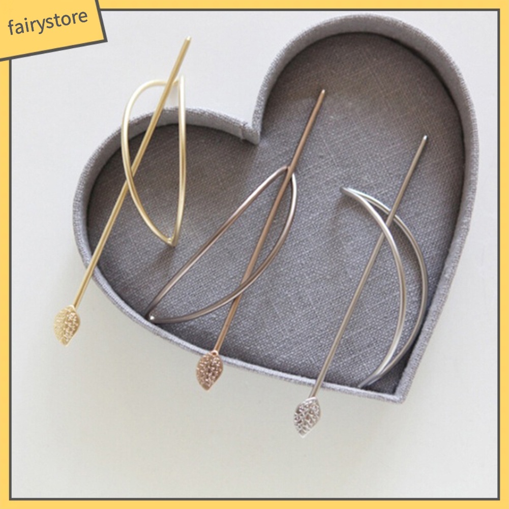 Kẹp Tóc Hình Lá Elip Rỗng Cho Nữ