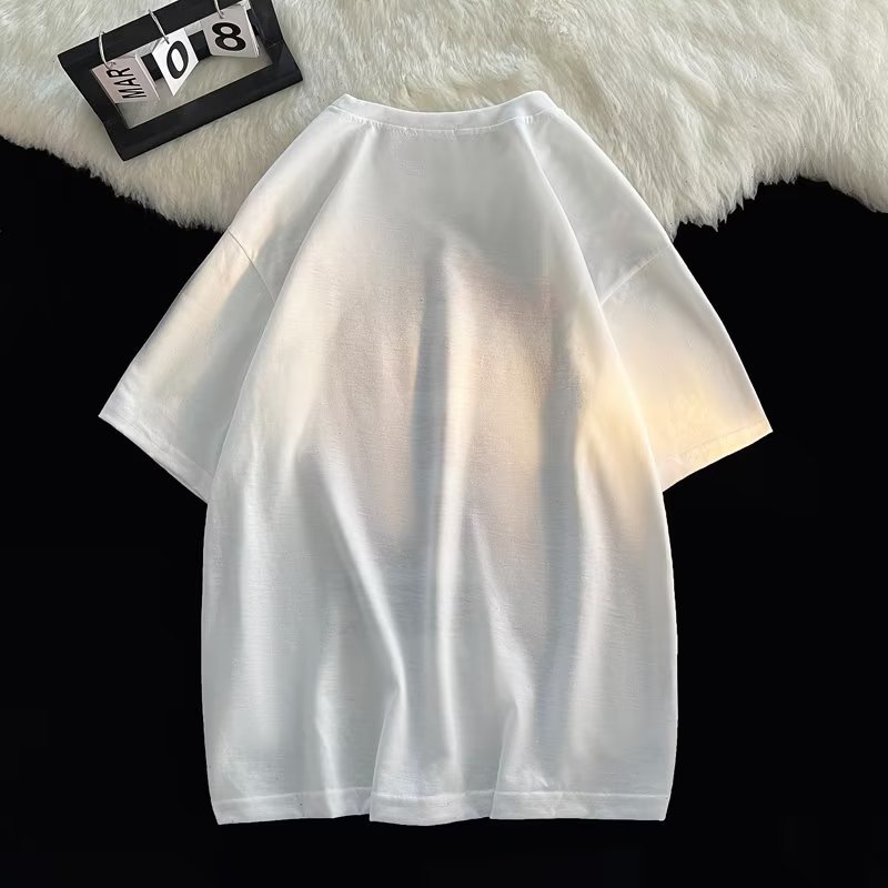 Áo Thun Ngắn Tay Dáng Rộng Thời Trang Âu Mỹ Retro Cá Tính Cho Nam