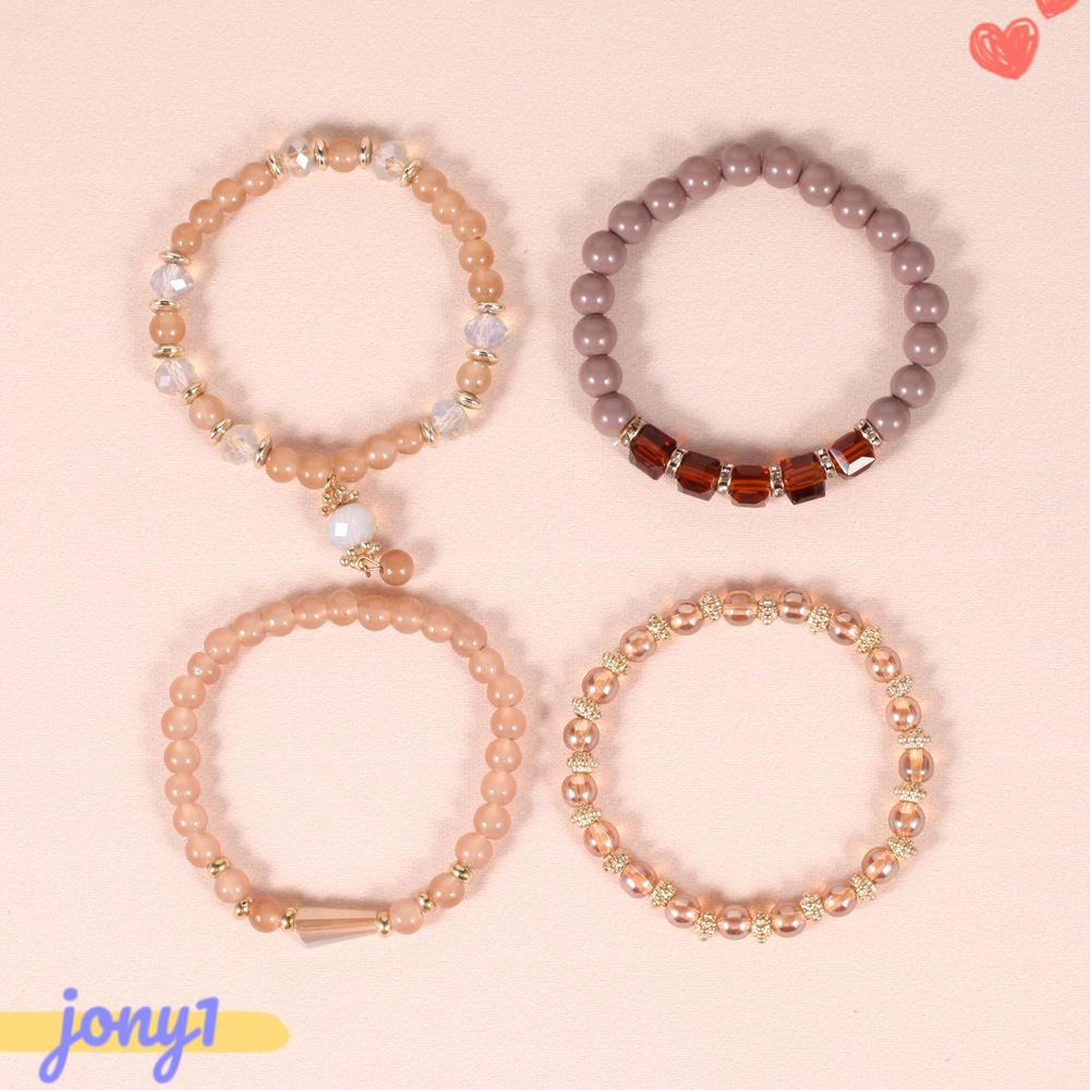 Set 4 Vòng Đeo Tay Phong Cách Bohemian Thời Trang Đi Biển Mùa Hè|Chuỗi Hạt Cườm