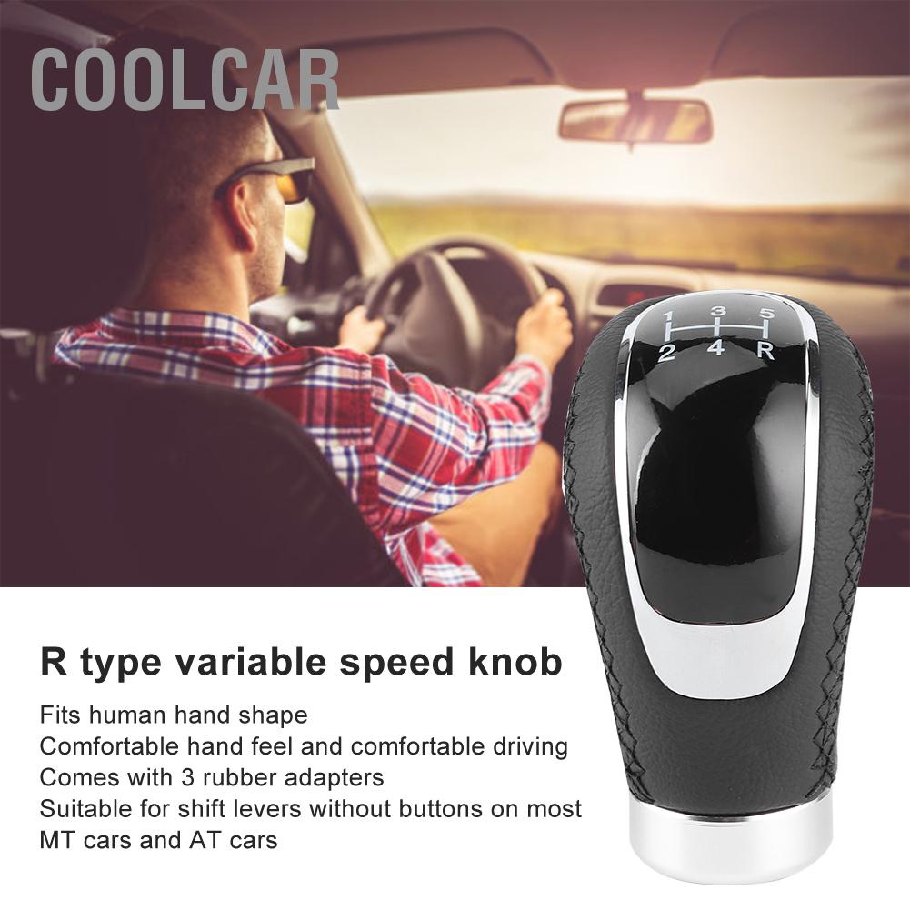 Tay nắm cần số ô tô - Núm Tay Gạt Cần Số - Đầu Sang Số Đòn Bẩy Bóng Ném Da Năng cho Đa năng Ô Tô Bánh Răng Chuyển Dịch Núm Dính - CoolCar