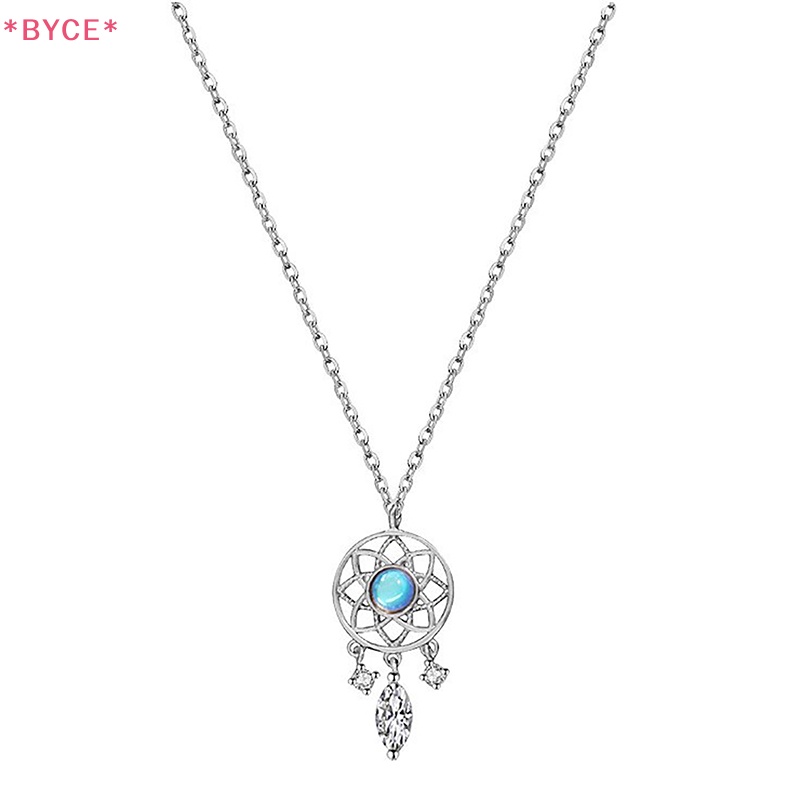 Vòng cổ Mặt Dreamcatcher Màu Bạc Đính Đá Mặt Trăng Thời Trang Cho Nữ Mới