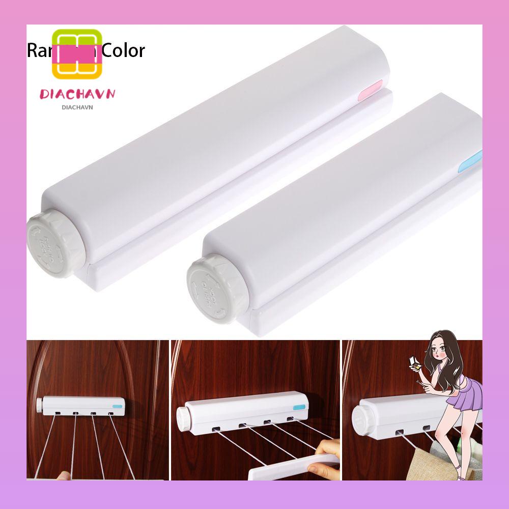 Dây Phơi Quần Áo Gắn Tường Linh Hoạt Màu Sắc Ngẫu Nhiên