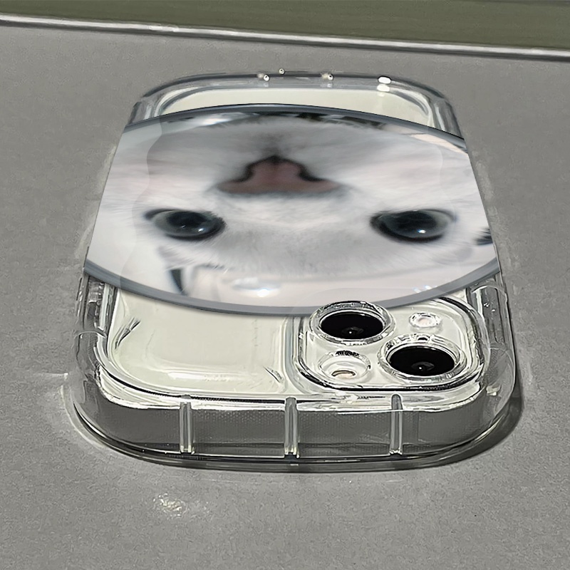 Ốp Điện Thoại Silicone Mềm Trong Suốt Chống Sốc In Hình Mèo Dễ Thương Cho IPhone 14 13 12 11 Pro Max XS X XR 8 + 7 Plus