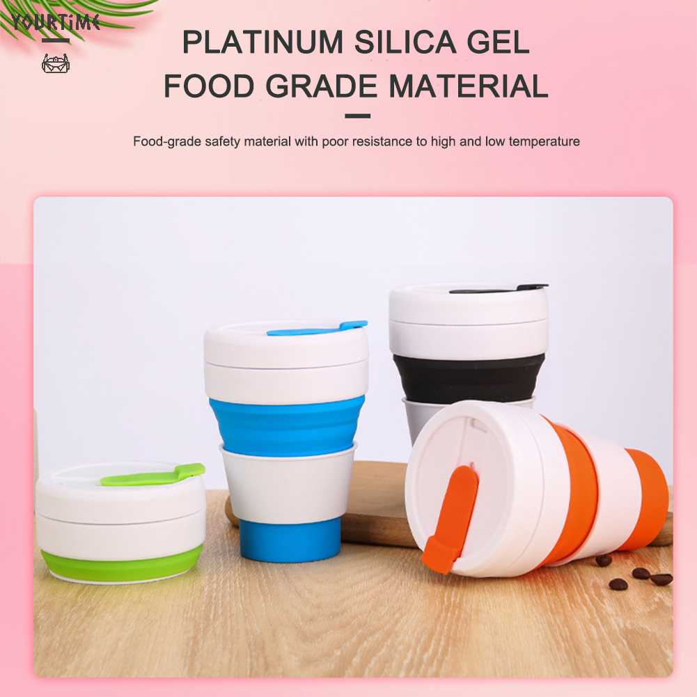 Cốc Uống Cà Phê 475ml Bằng Silicone Có Thể Tháo Rời Tiện Dụng Mang Theo Du Lịch