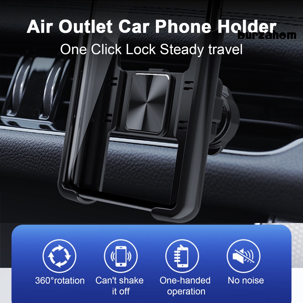 [BU] Giá Đỡ Điện Thoại Ổn Định Dễ Lắp Đặt Khóa Xoay Bằng ABS Cho Xe Hơi