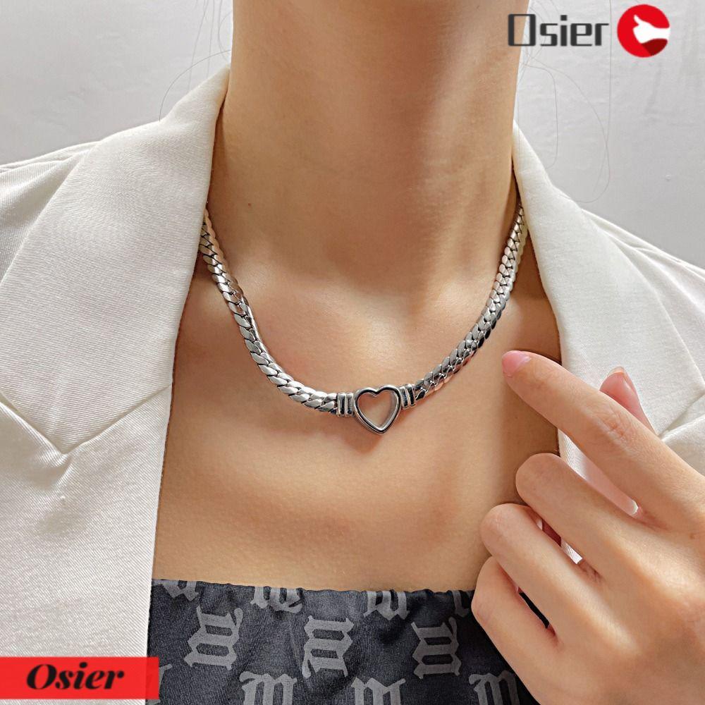 Vòng cổ Bằng Thép Không Gỉ Mặt Trái Tim Thời Trang Cho Nữ 1